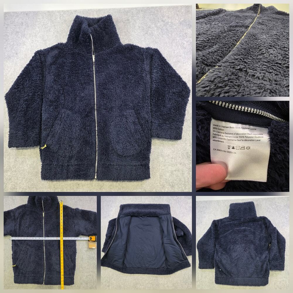Lululemon Oh So Sherpa Jacket‎ Womens 2 Blue Fleece Full Zip High Collar Teddy
